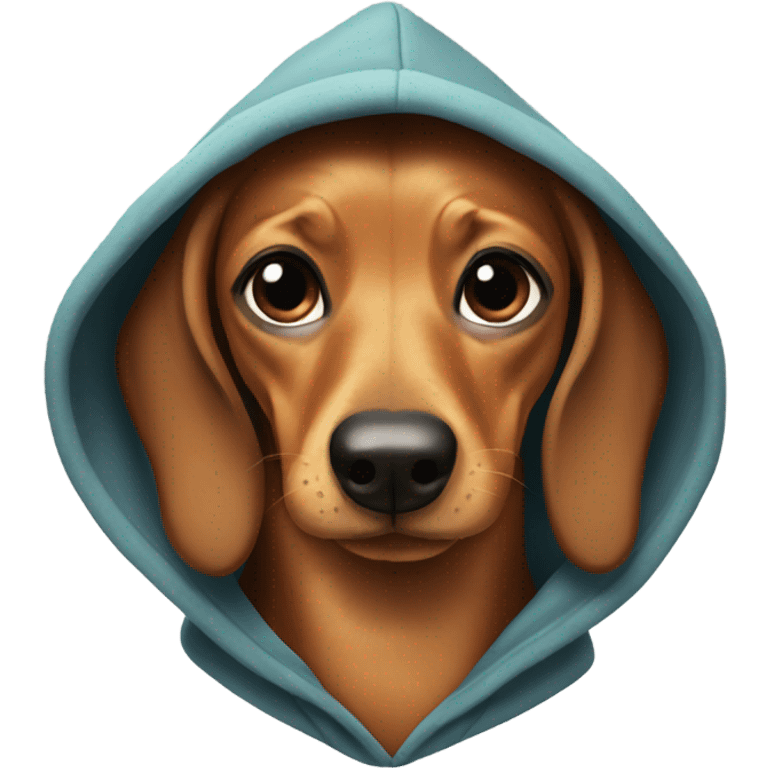 Wiener dog in hoodie emoji