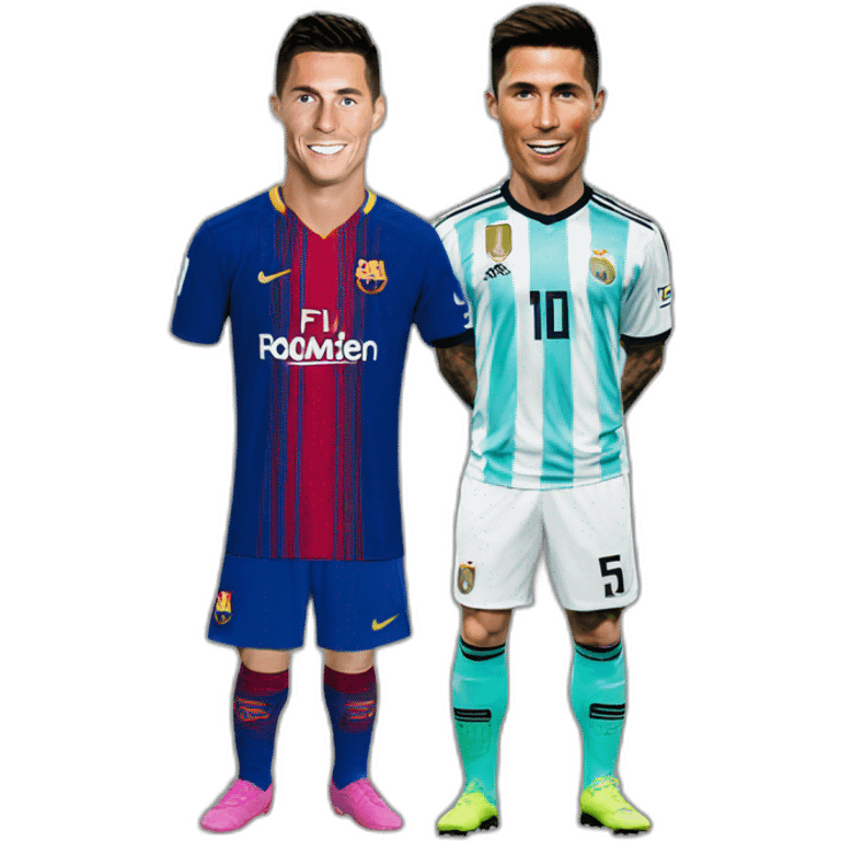 Cristiano Ronaldo with messi emoji