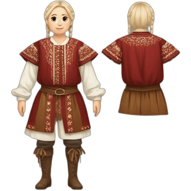 latvian folk costume full body emoji