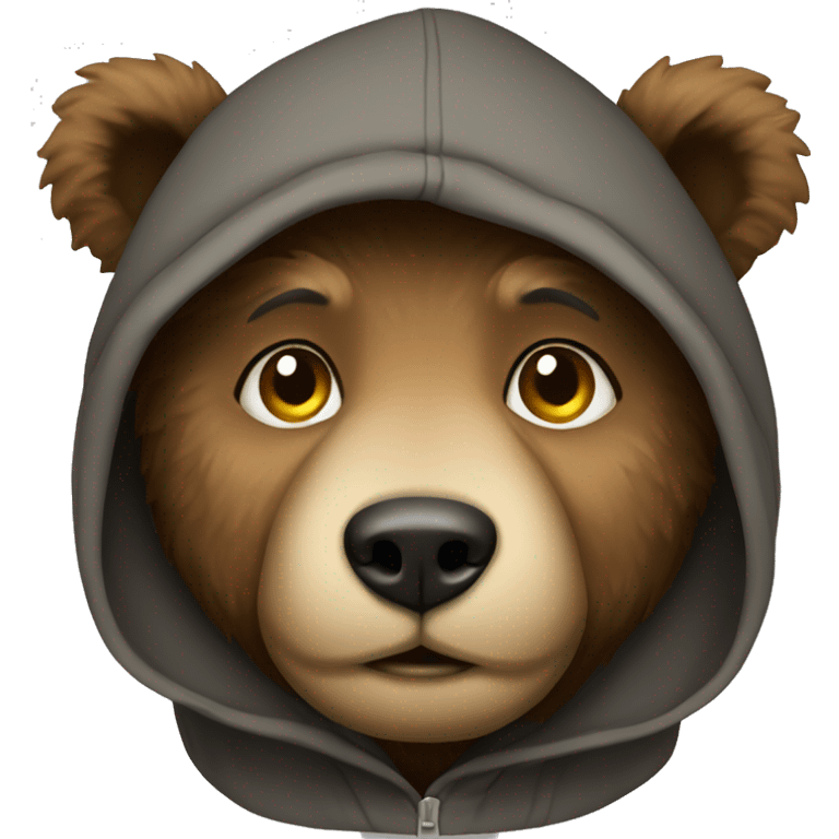 Bear with hoodie emoji