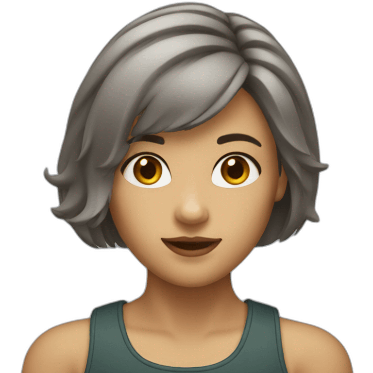  A girl with shoulder length short hair emoji