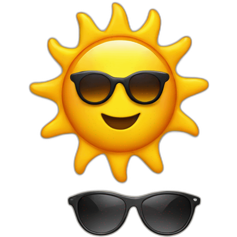 Sun with sunglasses emoji