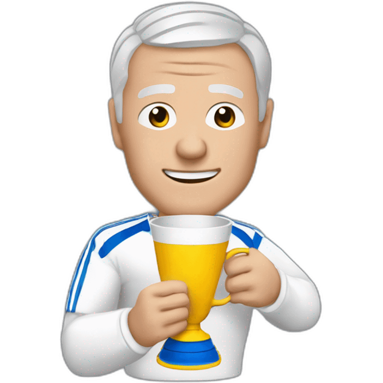 didier deschamps with a cup emoji