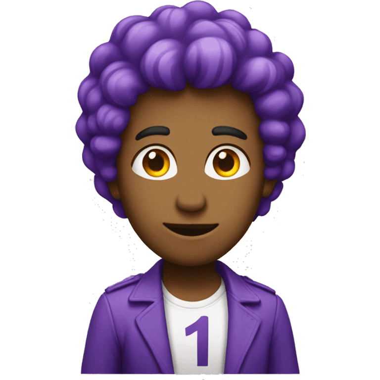 The number 1 as purple  emoji