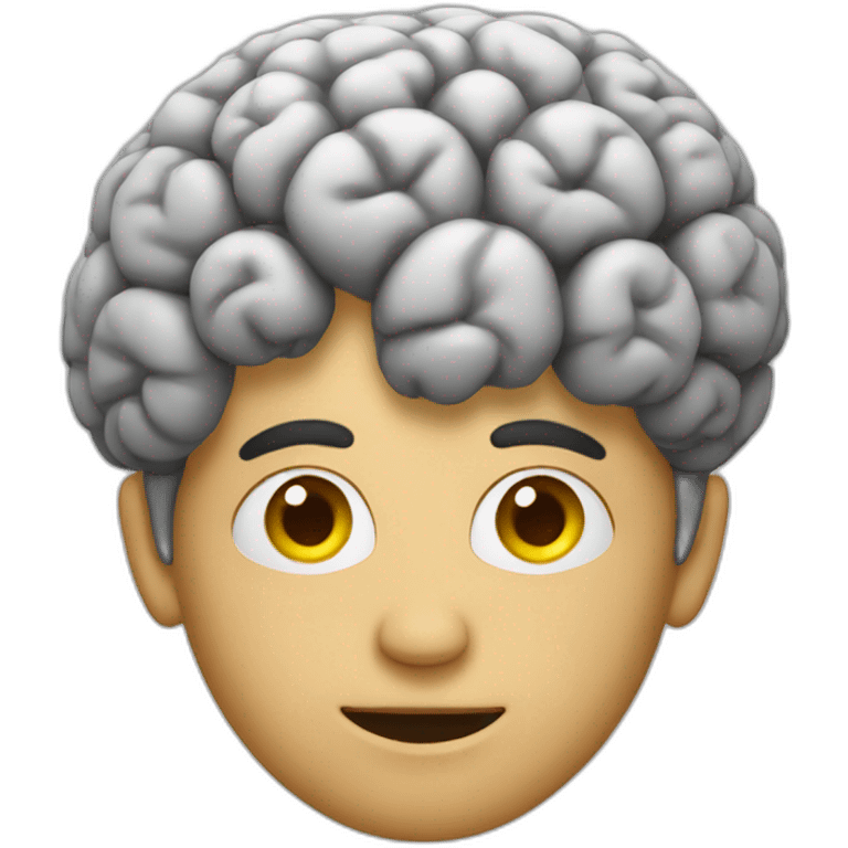 man with brains emoji