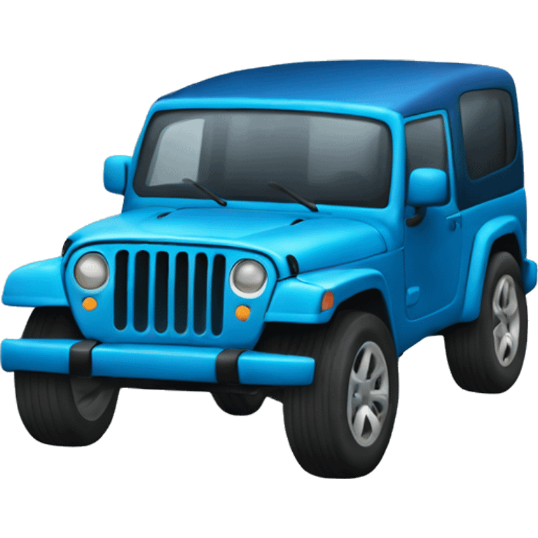 Blue jeep emoji