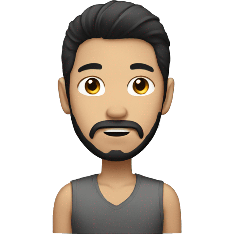 asain boy with black beard hair and mustache  emoji