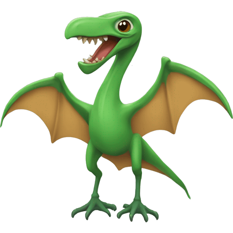 pterodactyl with hand two legs (green skin) emoji