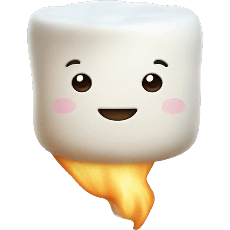 Marshmallow with a face emoji