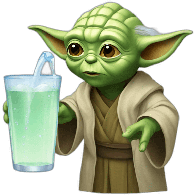 Yoda drink et water emoji