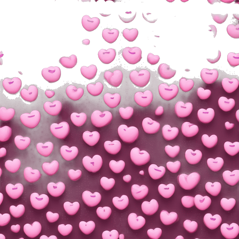 smile with pink hearts emoji