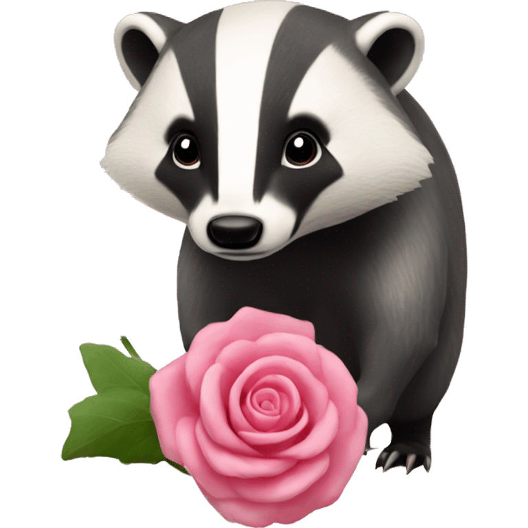 Badger en rose emoji