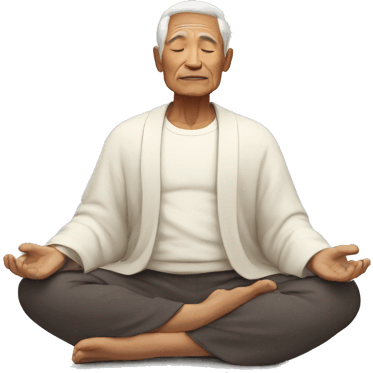 elder man meditating emoji