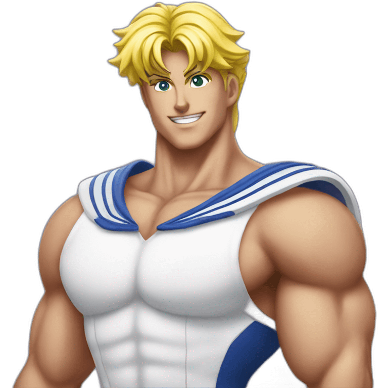 Muscular sailor moon emoji