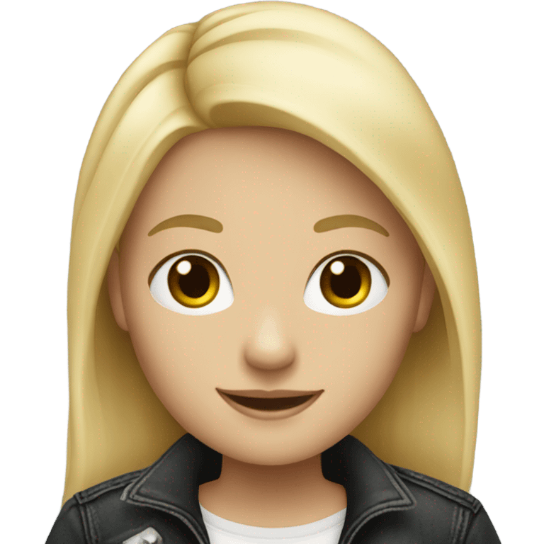 blonde girl in black jeans emoji