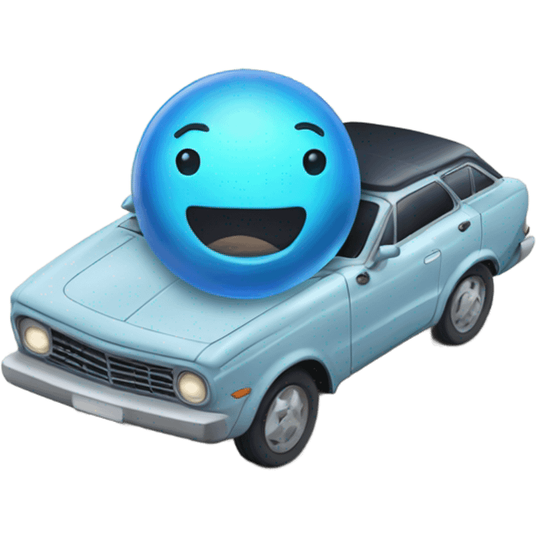 planet neptune in a car emoji