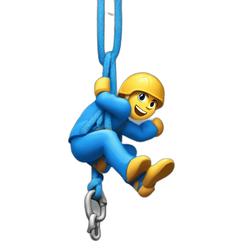 blue things for belaying while climbing style sheet emoji