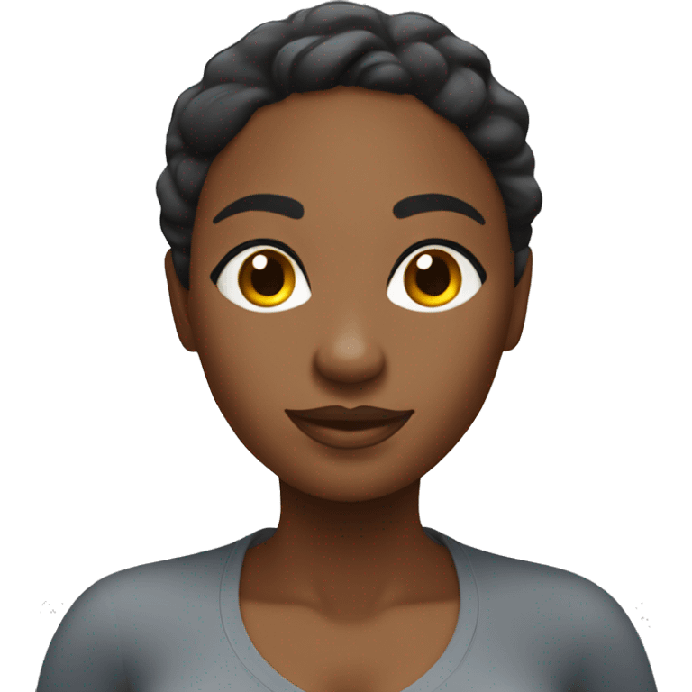 Black massage therapist woman having massage emoji