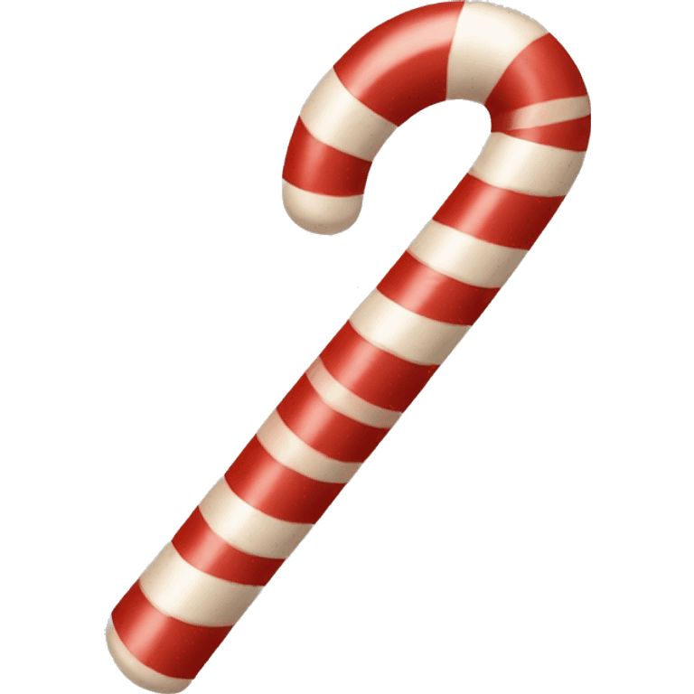 One Christmas candy cane with beige and white stripes  emoji