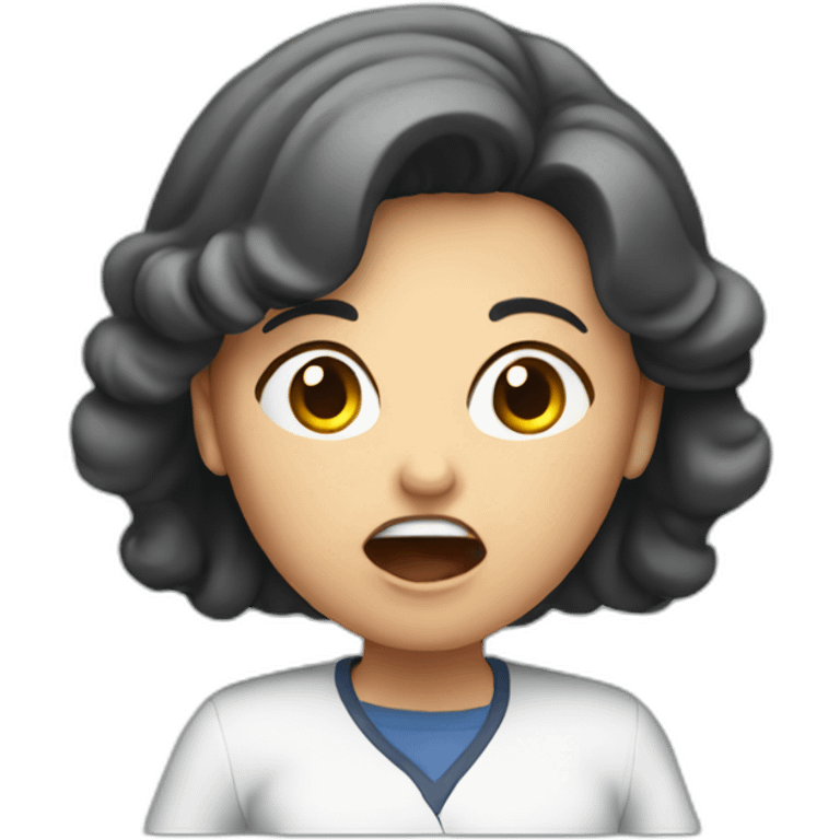 paula yelling at tablets emoji