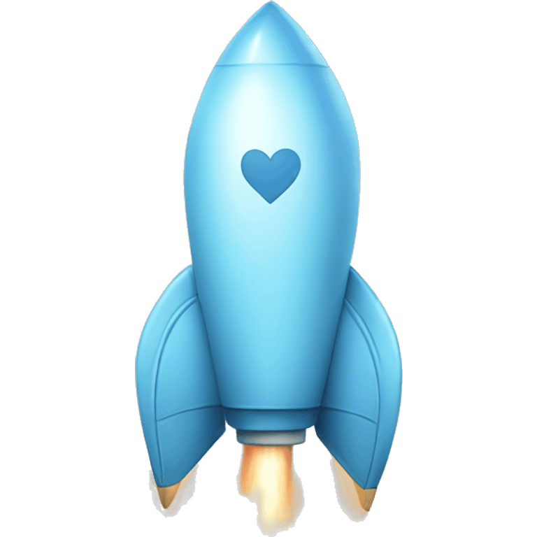 light blue heart rocket emoji