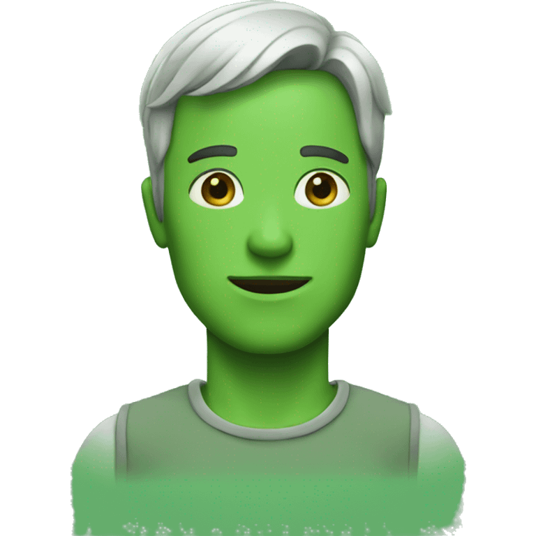 Green Without faceStickman emoji