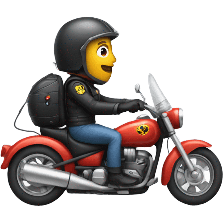 Beattle driving a motorcycle  emoji