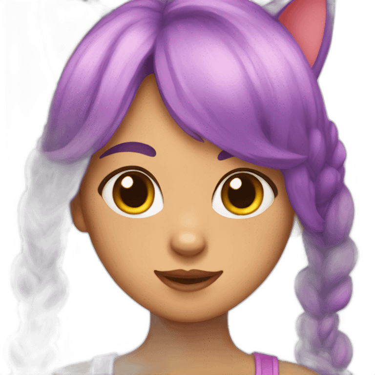 pretty cat girl emoji