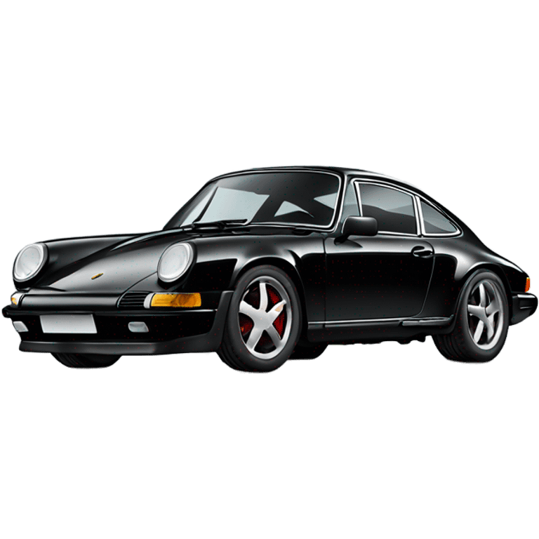 black Porsche 911 do it again emoji