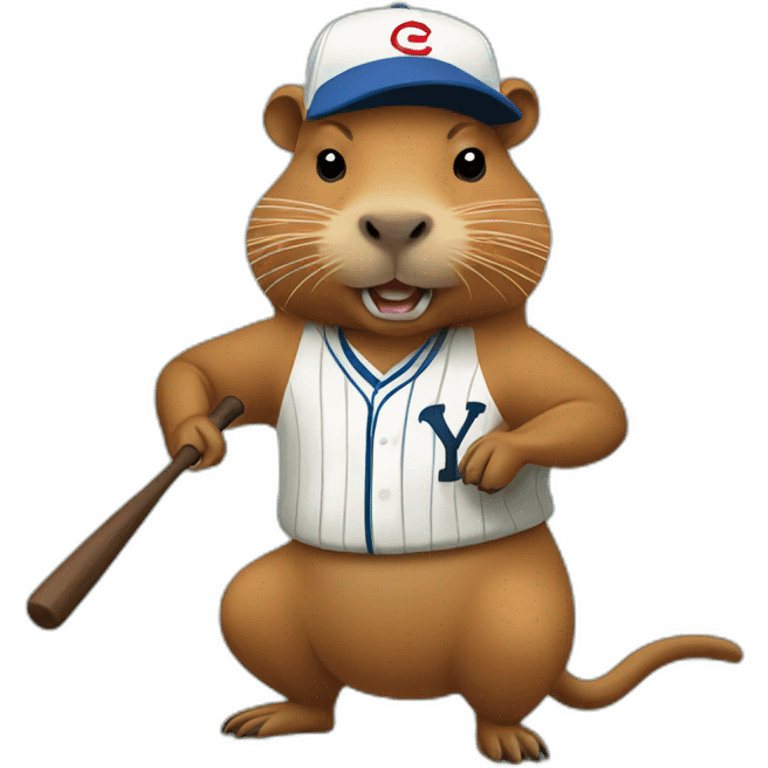 capybara playing baseball emoji