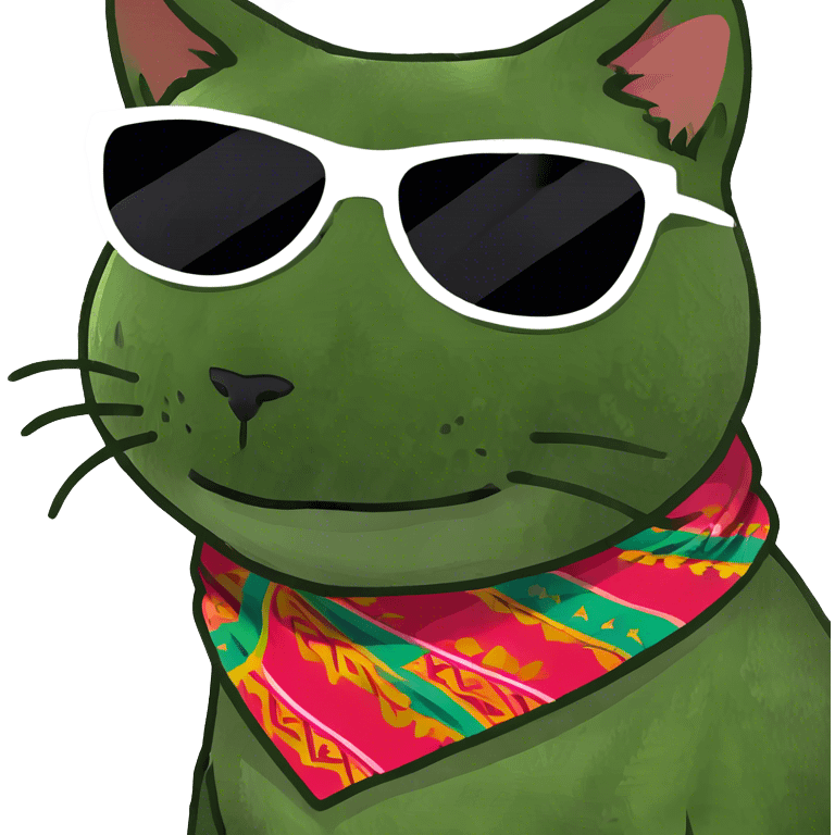 Cat with sunglasses emoji