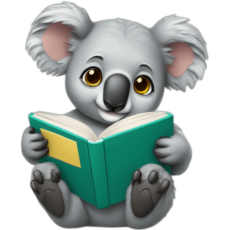 koala reading a book emoji