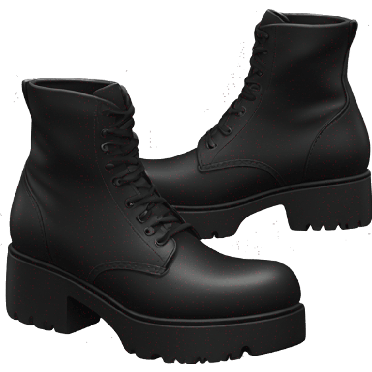 platform black boots emoji