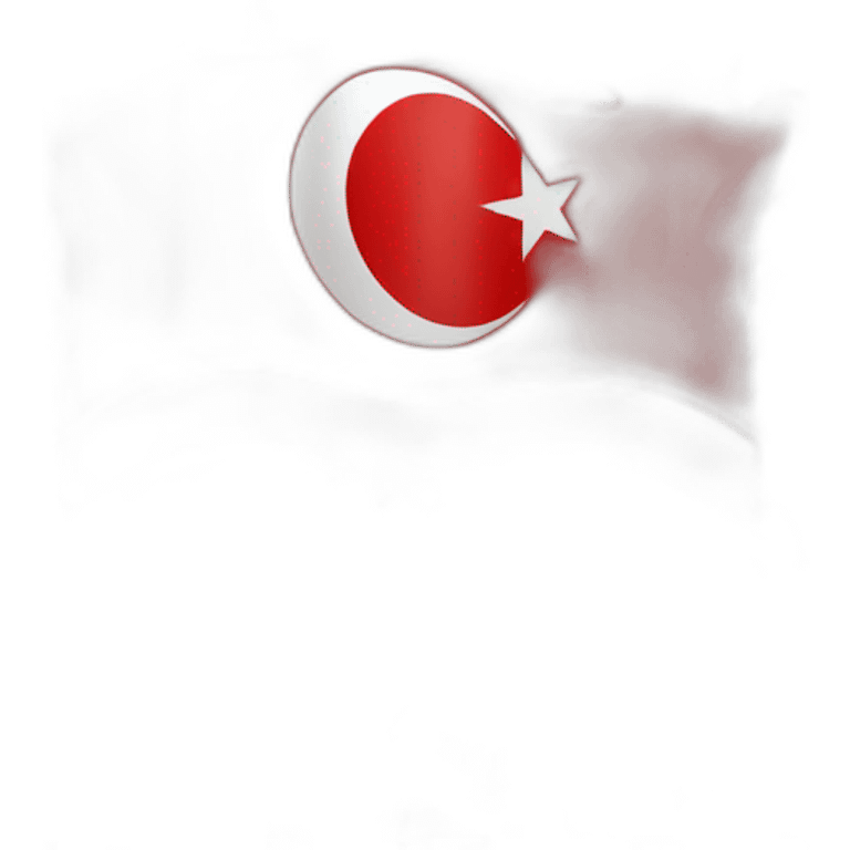 Turkish flag shaped like 100 emoji