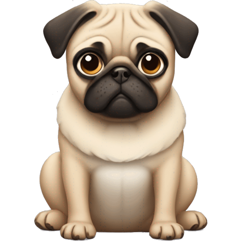 pug with ears up emoji