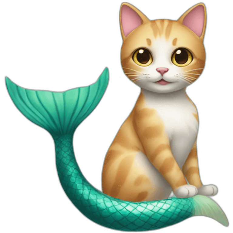 cat with a mermaid tail emoji