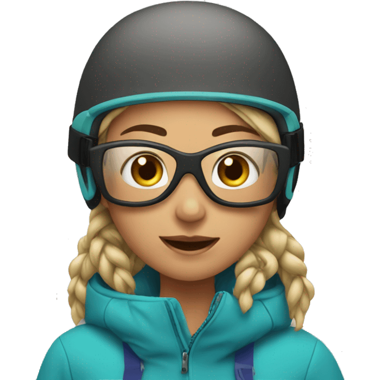 Girl snowboarding emoji