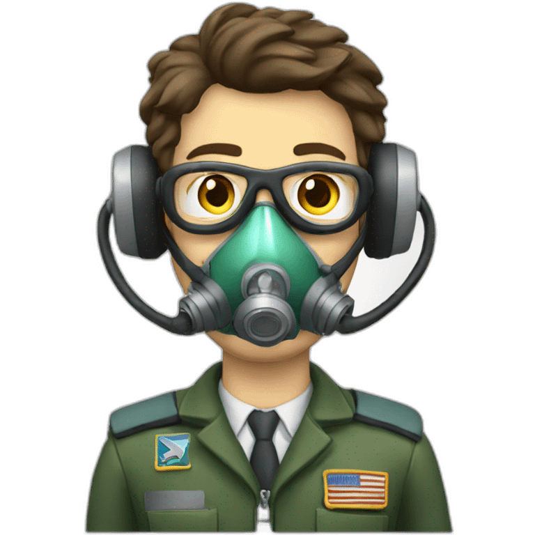 pilot wearing oxygen mask' emoji