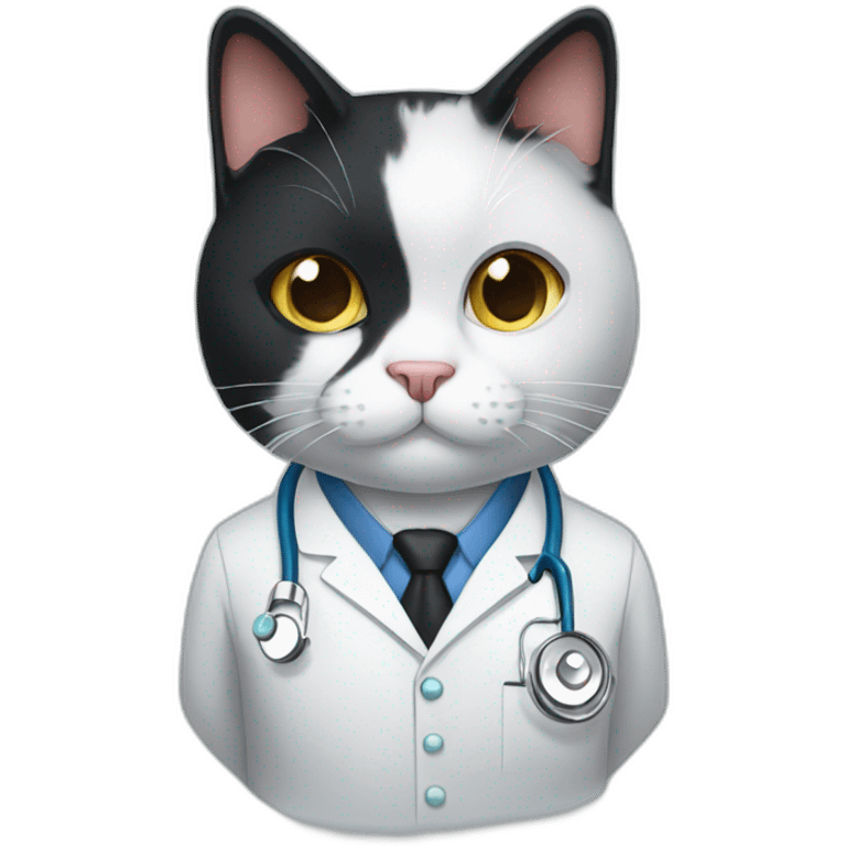 doctor tuxedo cat emoji