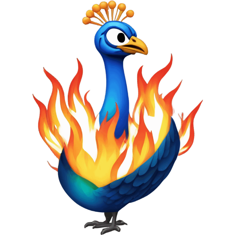 MSNBC peacock logo on fire emoji