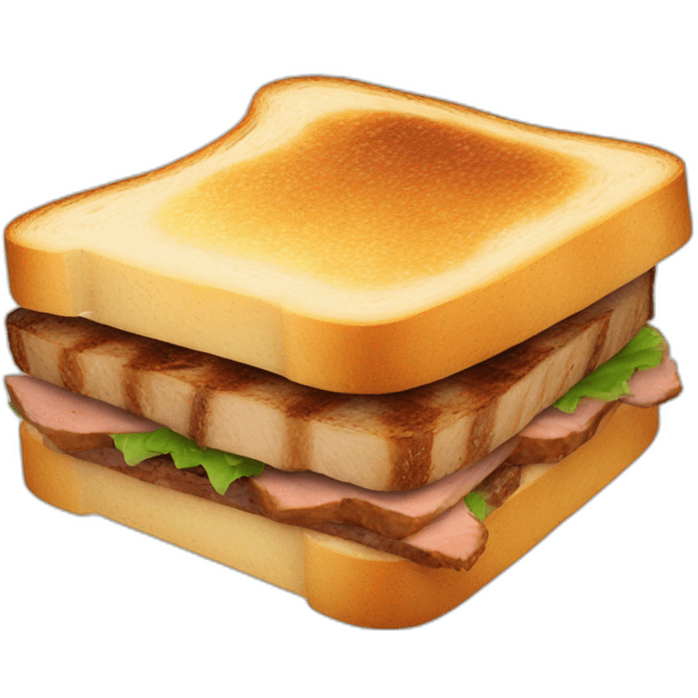 Toast sandwich with brisket meat emoji