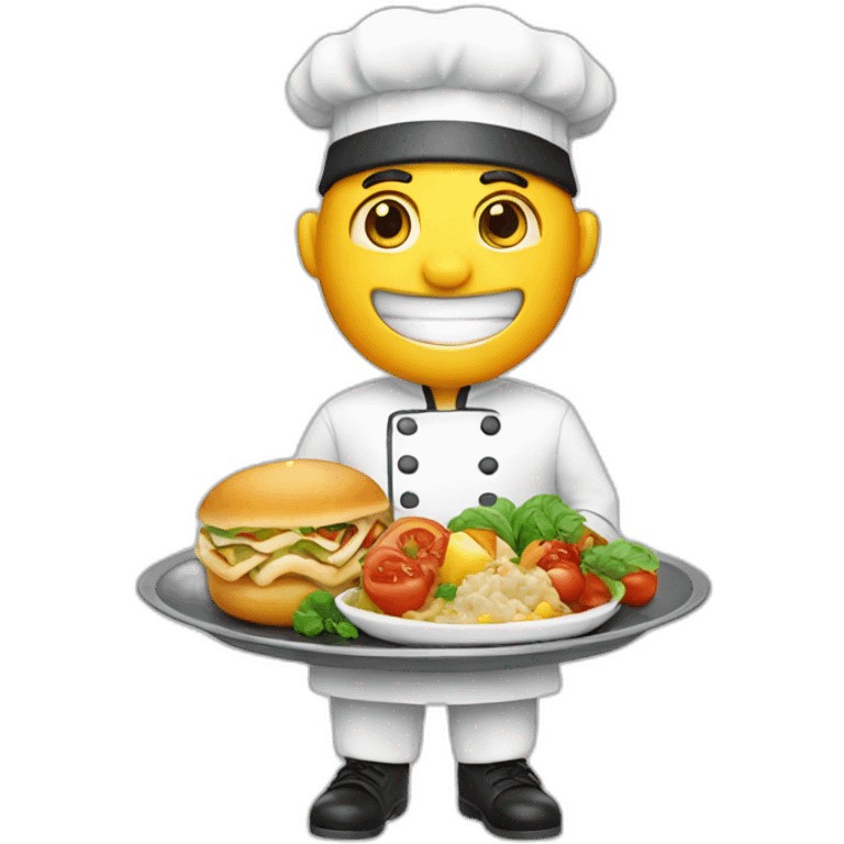 chef with a plate of food emoji