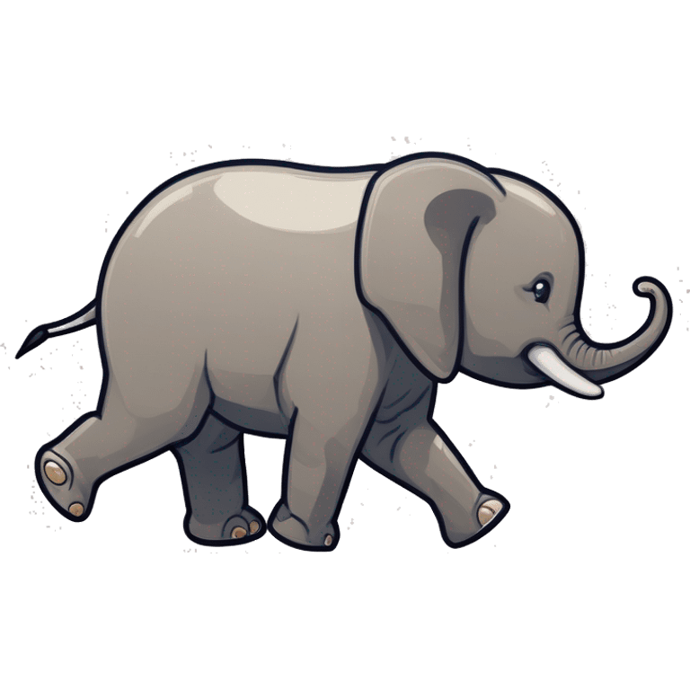 An Elephant running emoji