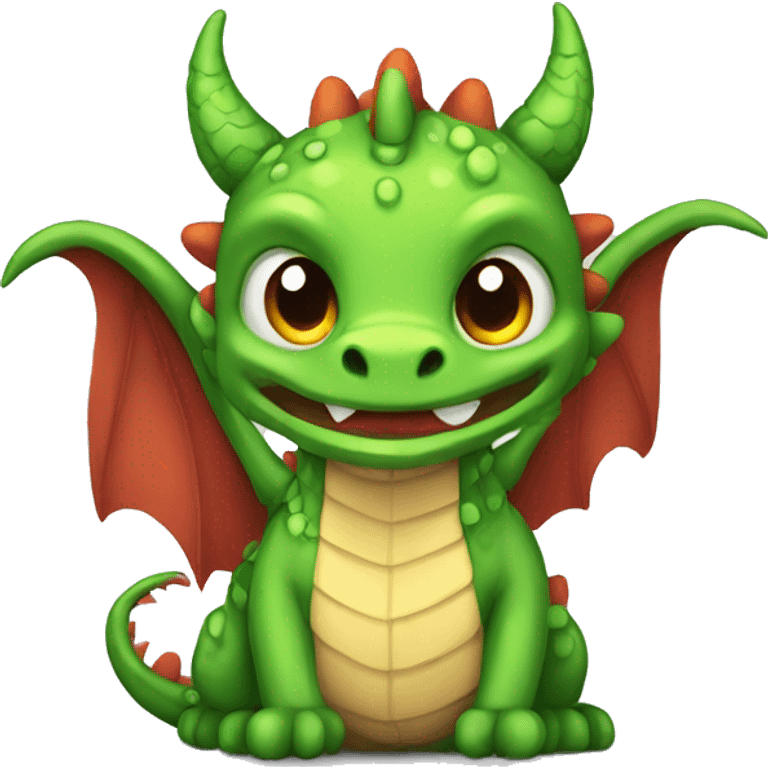 dragon cute pixel style emoji