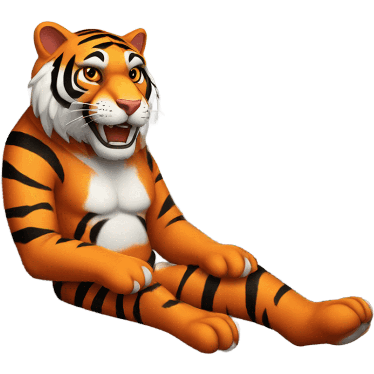 Tiger on airplane emoji