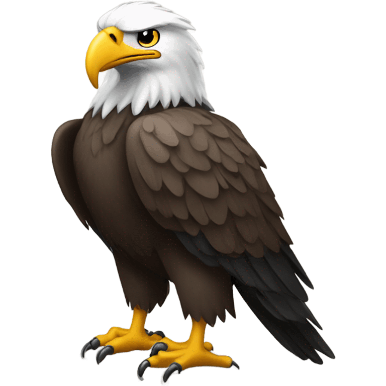 Sad Eagle sitting down emoji