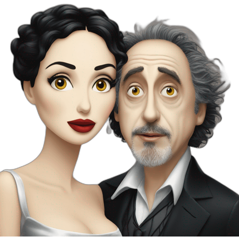 Monica Bellucci et Tim Burton emoji