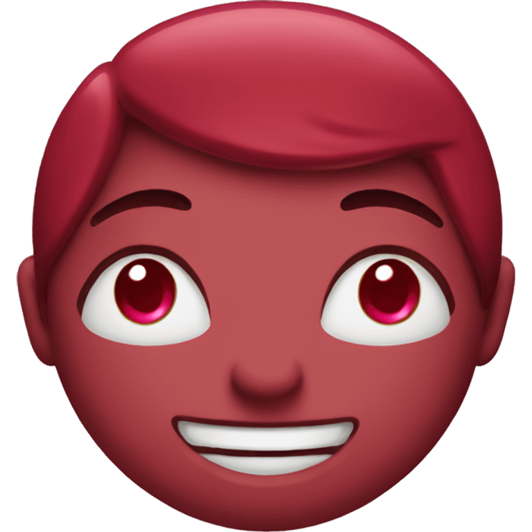 A Heart Emoji that is cranberry colored emoji