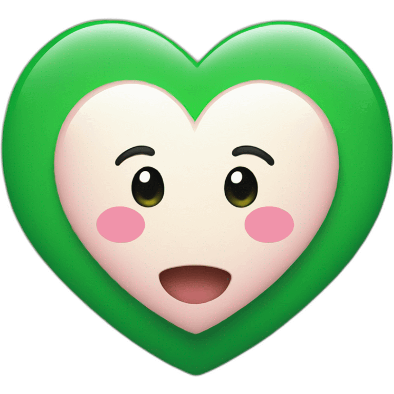 Heart inside the green badge  emoji