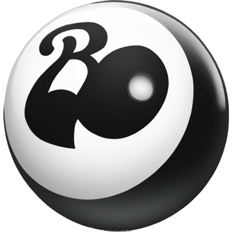 Eight ball with bow emoji